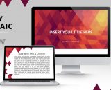 Fiery Mosaic PowerPoint Template 01 PowerPoint Template